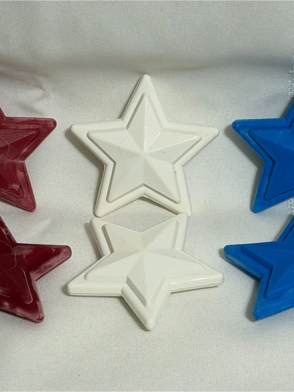 Lot of 6 Vintage 2007 Avon Star Shaped Soap Red White Blue Patriotic 4th of July